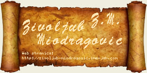 Živoljub Miodragović vizit kartica